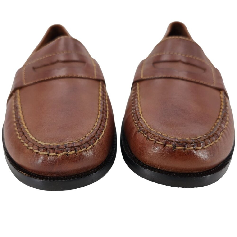 Cole Haan Douglas Mens 10.5 Saddle Tan Leather Dress Shoes Classic Penny Loafers - Picture 12 of 15